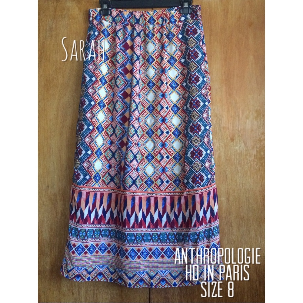 Anthropologie HD in Paris Silk Midi Skirt - Picture 4 of 5